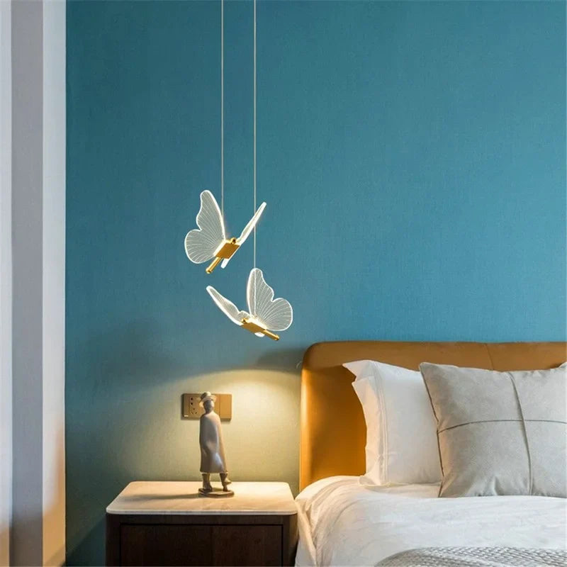 Afralia™ Acrylic Butterfly LED Pendant Light - Modern Luxury Designer Fixture