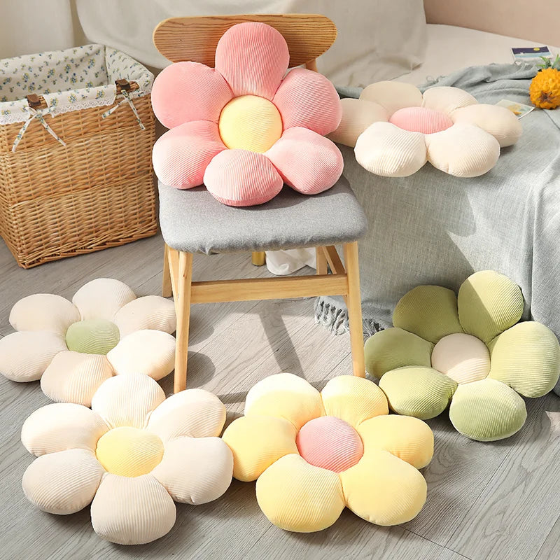 Flower Plush Pillow by Afralia™: Colorful Petal Cushion for Girls' Room Decor