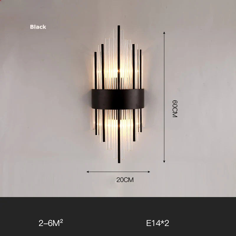 Afralia™ Gold Black LED Wall Sconce Light for Bedroom Corridor