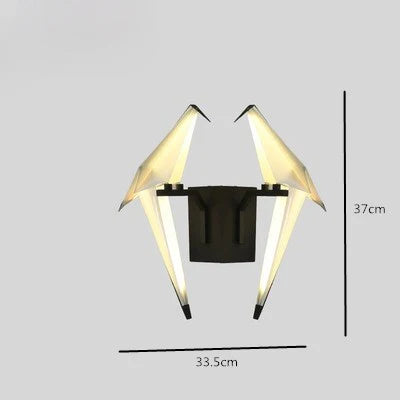 Afralia™ Love Bird LED Wall Sconce Iron Acryl Wall Light for Bedroom Corridor