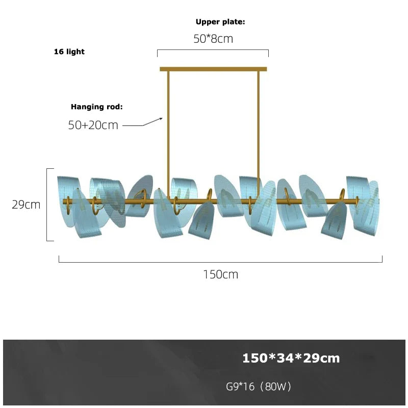Afralia™ Copper Glass Blue Beauty Designer Wall Sconce LED Wall Light