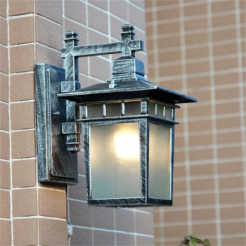 Afralia™ LED Outdoor Wall Lamp | Retro Black Sconces | Waterproof Decorative Light