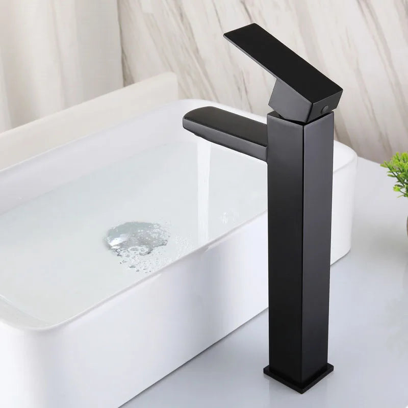Afralia™ Brushed Tall Basin Sink Faucet for Stylish Bathroom Water Control