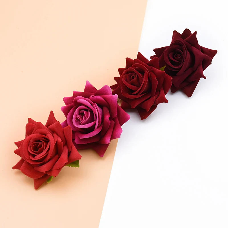 Afralia™ Roses Artificial Flowers Home Wedding DIY Gifts Box Scrapbook Decor Accessories