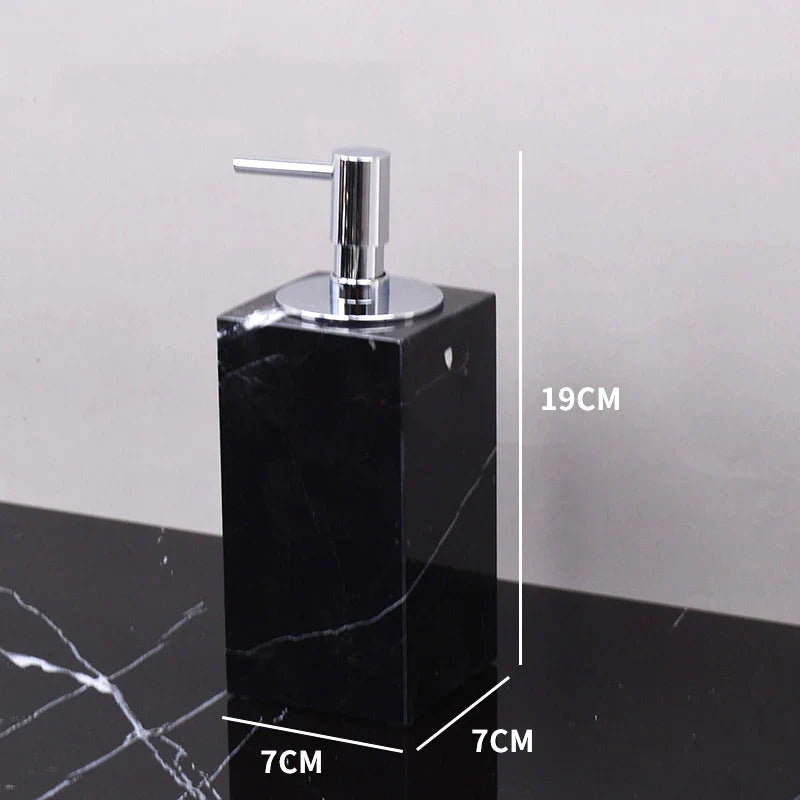 Afralia™ Black Marquina Marble Bathroom Set cue.opti