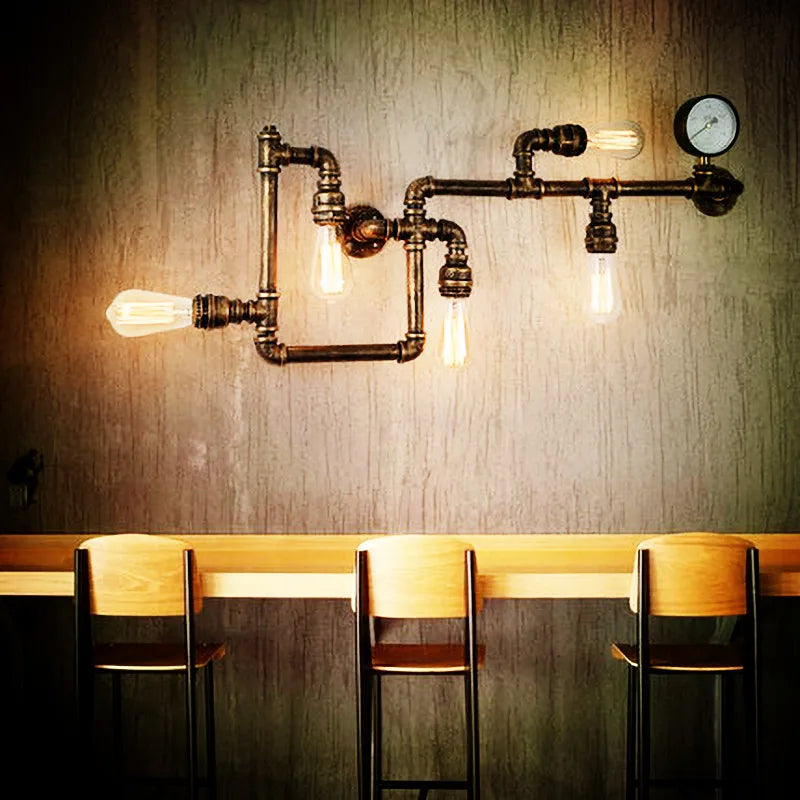 Afralia™ Retro Pipe Wall Lamp | Industrial Nordic Design for Home, Bar, Dining Room