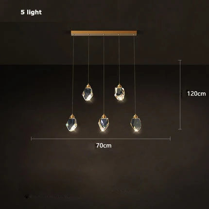 Afralia™ Crystal Copper Round Chandelier: Elegant LED Suspension Lamp for Dinning Room