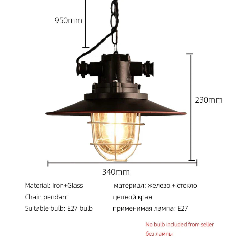 Afralia™ Retro Loft Pendant Chandelier: Vintage Iron Lighting for Cafe, Pub, Kitchen, Office