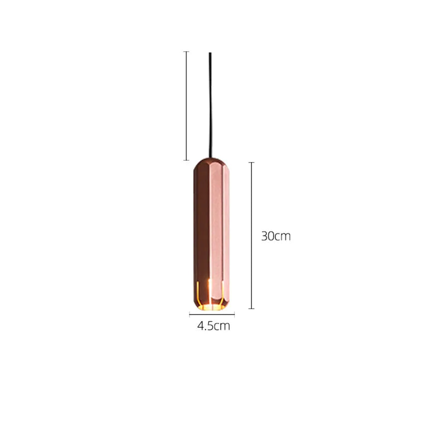 Afralia™ Tube Pendant Lights Minimalist Modern Rose Gold Lamp for Bar Dining Living Room
