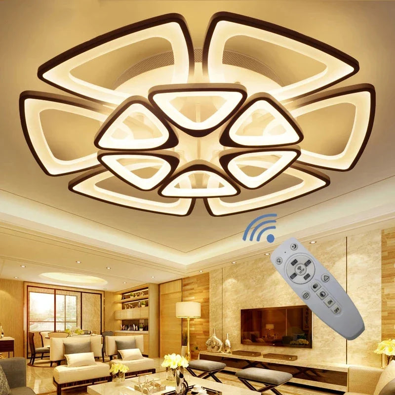 Afralia™ Geometric Petal Acrylic Ceiling Lamp: Romantic Decor for Living Room, Bedroom, Corridor
