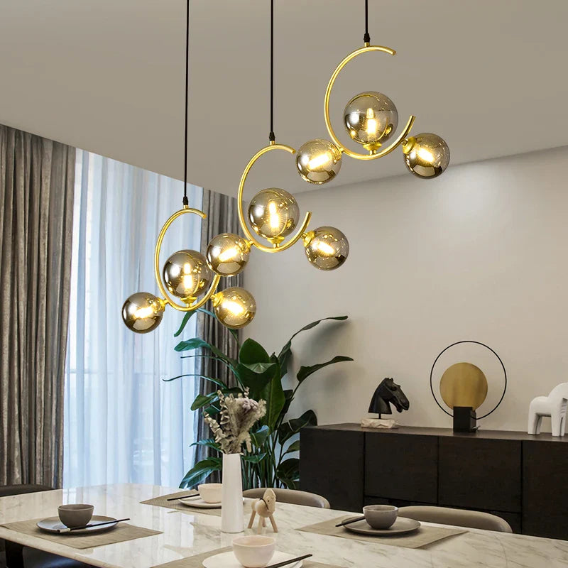 Afralia™ Glass Ball Pendant Light | Modern Nordic G9 LED Lamp for Living Room & Bedroom