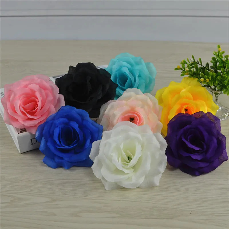 Afralia™ Rose Silk Flower Wall Decor 10pcs Bouquet Wedding Party Home Decoration