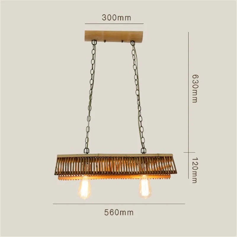 Afralia™ Bamboo Pendant Chandelier: Chinese Classic for Kitchen, Cafe, Bar, Inn, Restaurant Lighting