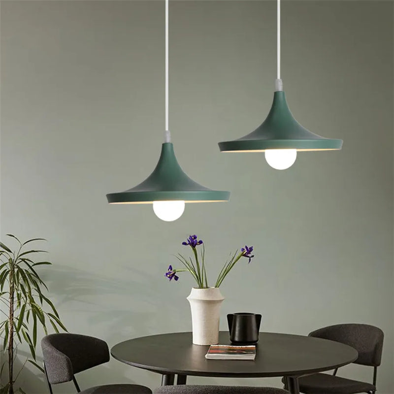 Afralia™ Nordic Macaron Aluminum Ceiling Pendant Light for Modern Decor