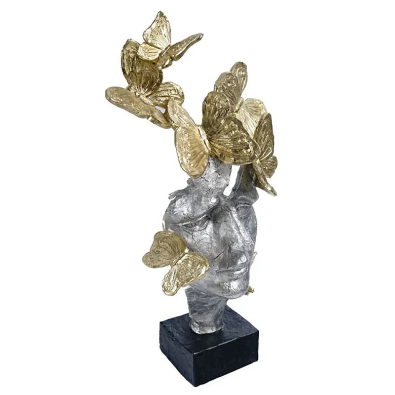 Afralia™ Resin Nordic Statue: Creative Home Decor for Living Room, Bedroom, Office