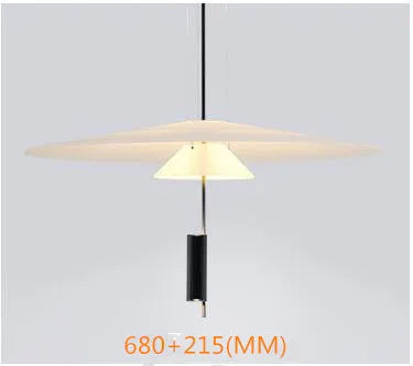 Afralia™ Nordic Flamingo Chandelier: White Light Minimalist Round Lamp for Living, Bed, Dining Room