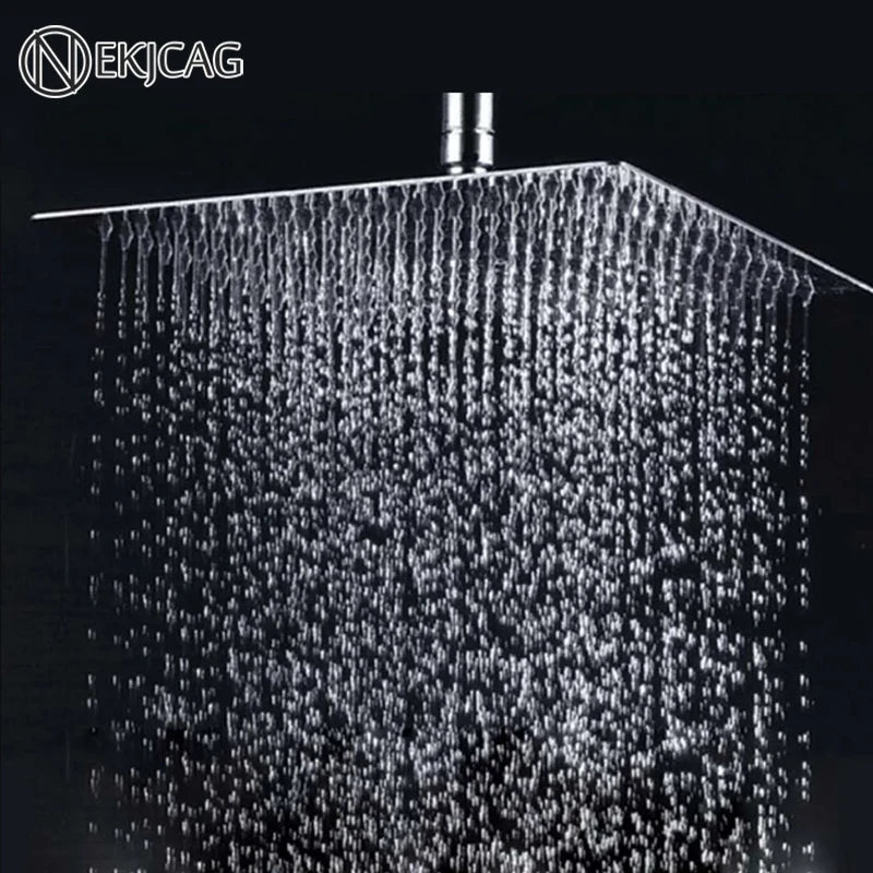 Afralia™ 20’’ Stainless Steel Rainfall Shower Head - Ultra-thin Square Bathroom Shower Head