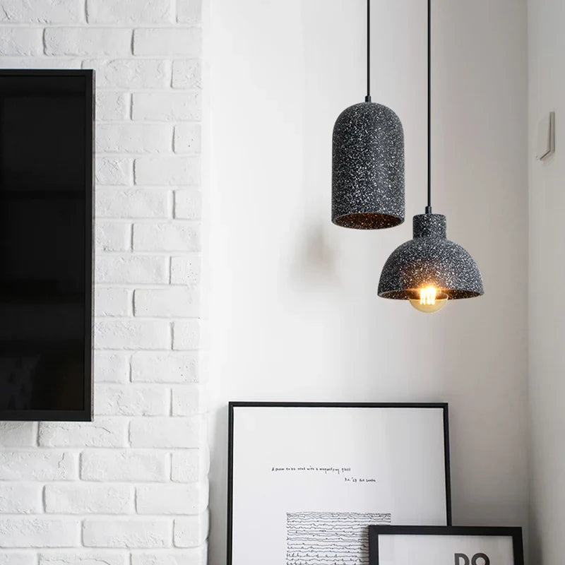 Afralia™ Loft Industrial Cement LED Pendant Lamp for Bedroom Dinning Room Cafe