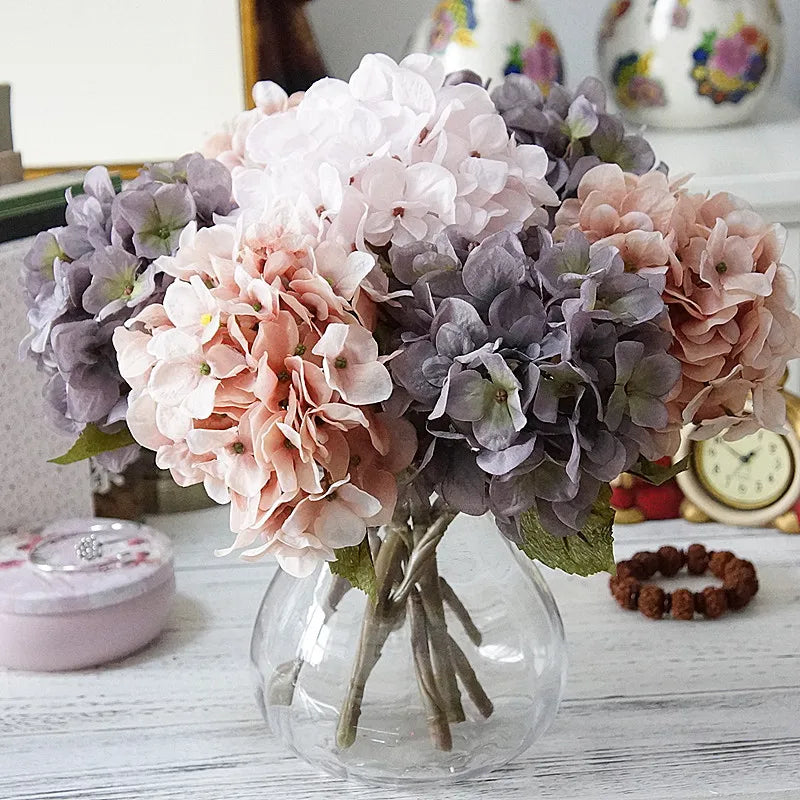 Afralia™ Hydrangea Branch Silk Flower High Quality Fake Party Room Decor