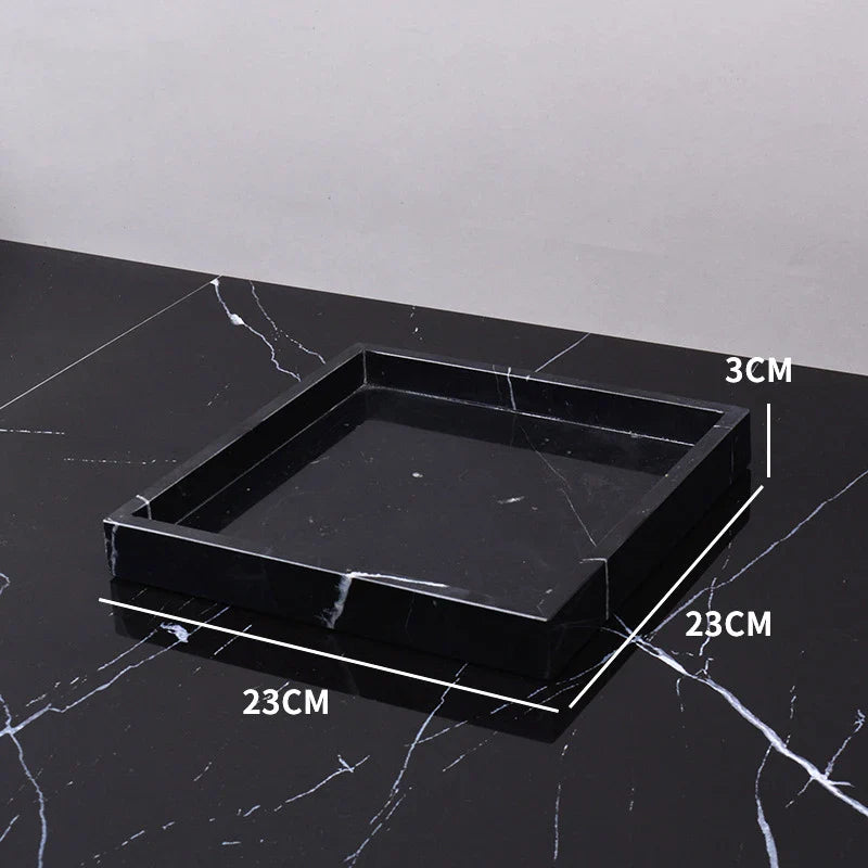 Afralia Marble Tray: Aromatherapy Diffuser & Candle Holder Tray