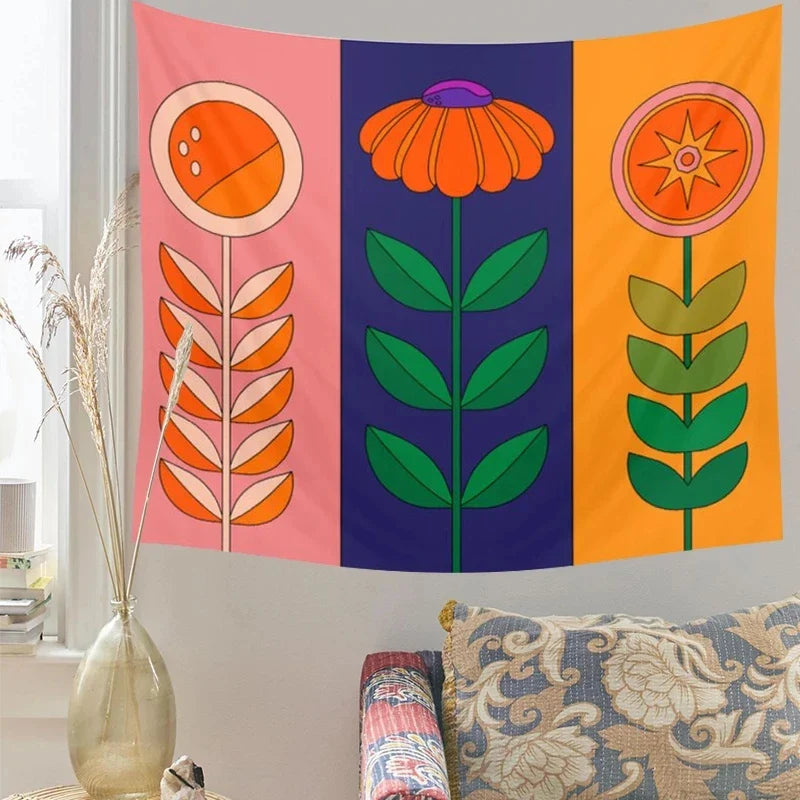 Afralia™ Sunflower Tapestry Wall Hanging - INS Style Colorful Living Room Decor