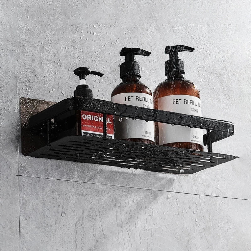 Afralia™ Bathroom Corner Shelves Suction Cup Storage Rack Shower & Kitchen Organizer