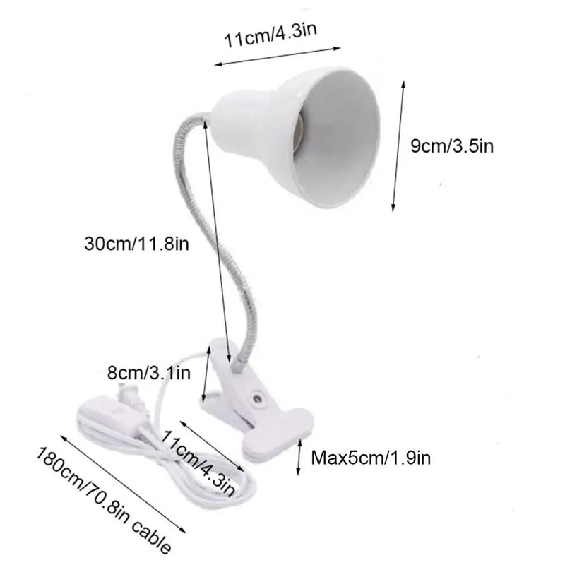 Afralia™ Portable Clip Lamp for Dorm Room, Desk, Bed - Blue/White Pink Home Lighting