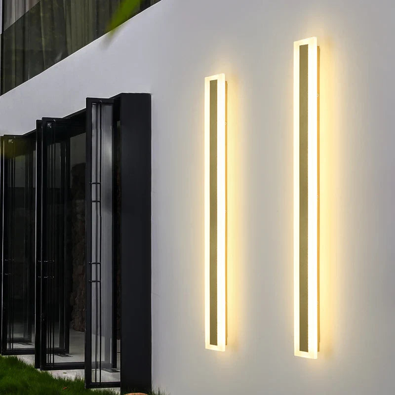 Afralia™ LED Wall Lamp: Waterproof, Dimmable, Aluminum, Outdoor Sconce Light - Gold