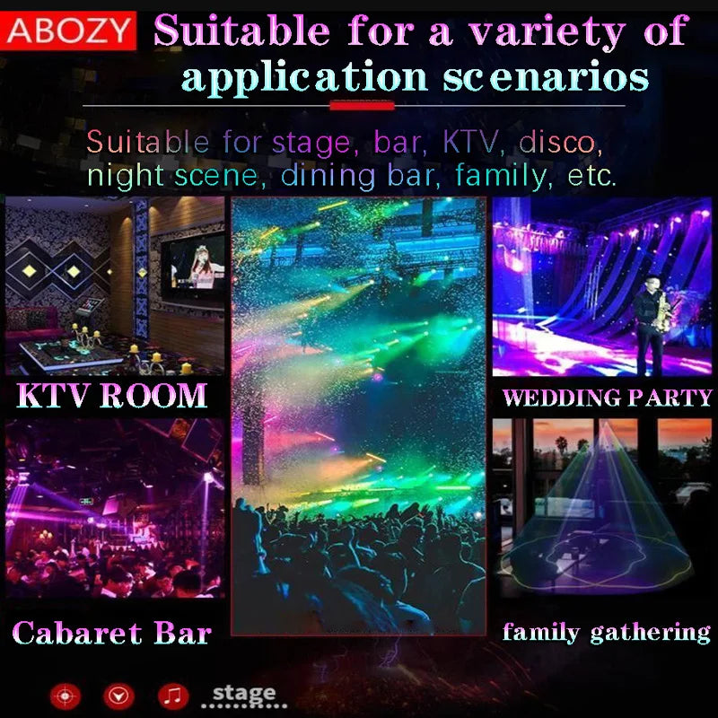 Afralia™ RGB DJ Controller Disco Lights for Party Nightclub