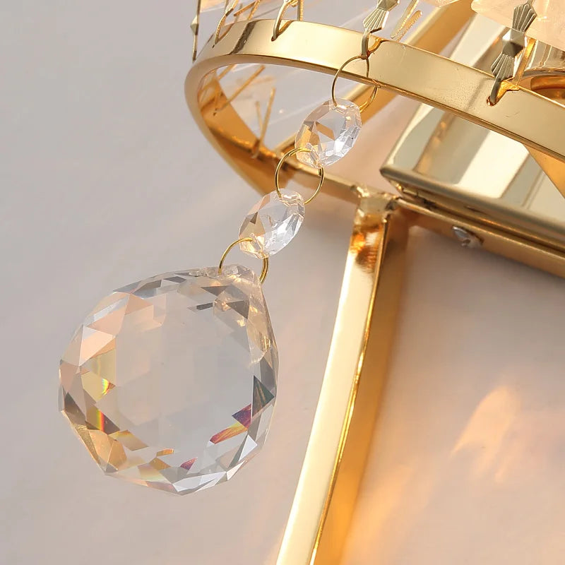 Afralia™ Teardrop Crystal Wall Lamp: Simplistic Luxury for Bedroom, Living Room, and Aisle