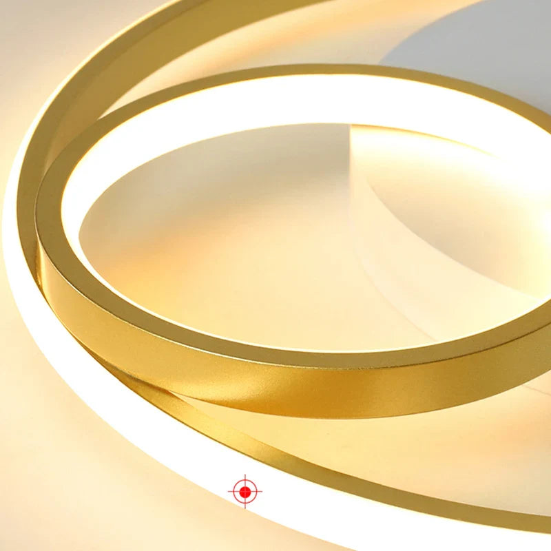 Afralia™ Nordic Gold Chandelier: Dimmable Remote Ceiling Light for Bedroom & Living Room