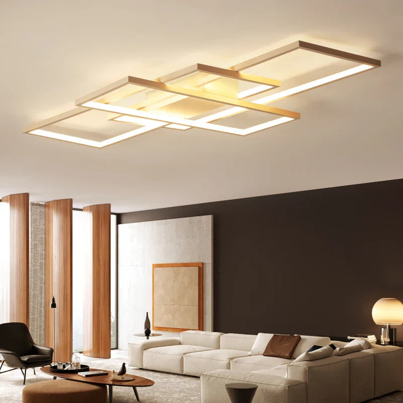 Afralia™ Modern Black/White LED Chandelier – Aluminum Ceiling Lighting for Living Room & Bedroom