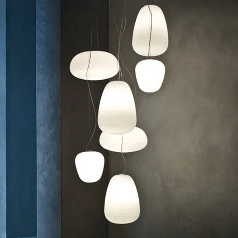 Afralia™ Rituals Pendant Lamp: Milky White Glass Kitchen Living Room Suspension Light