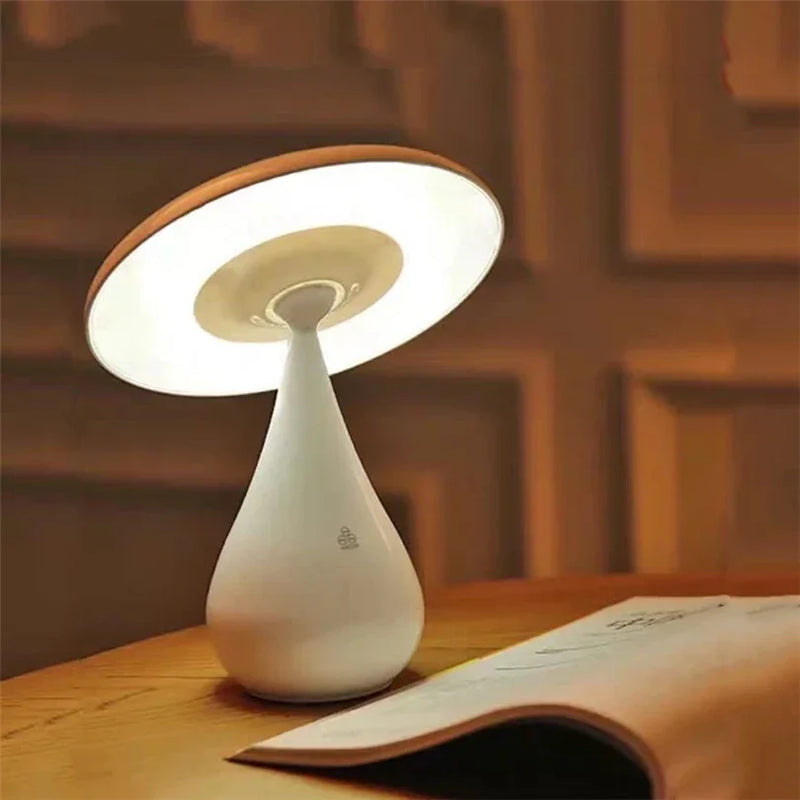 Afralia™ LED Mushroom Table Lamp for Bedroom, Touch Switch Night Light, Home Decor Art Lighting