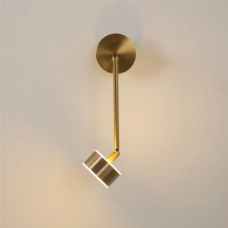 Afralia™ Adjustable Direction Simple LED Wall Light - Nordic Gold Iron Art Wall Lamp