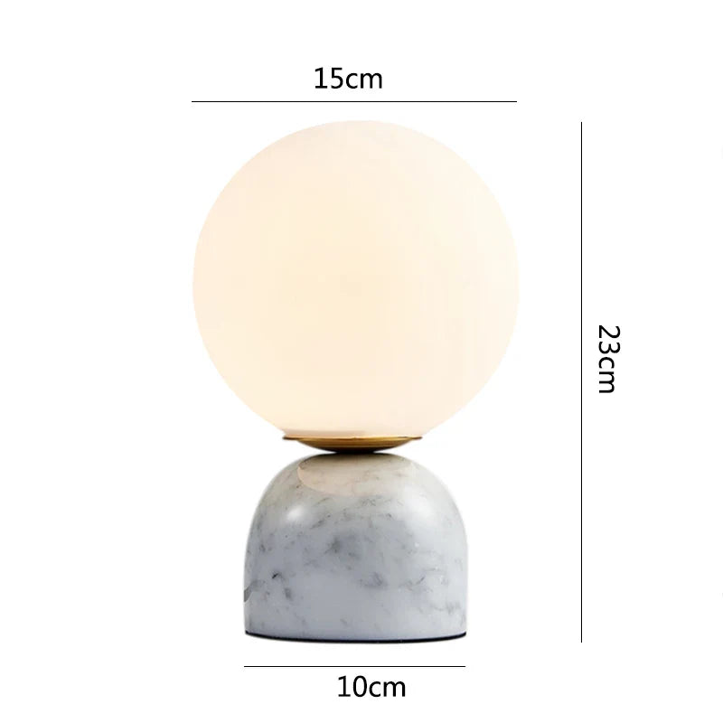 Afralia™ LED Glass Ball Table Lamp for Home Decor & Bedroom, Study, Living Room Lighting