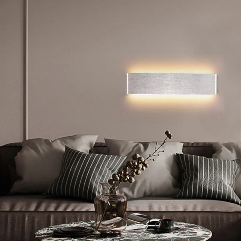 Afralia™ LED Aluminum Mirror Light Wall Lamp for Corridor, Bedside, Bathroom - Nordic Modern Design