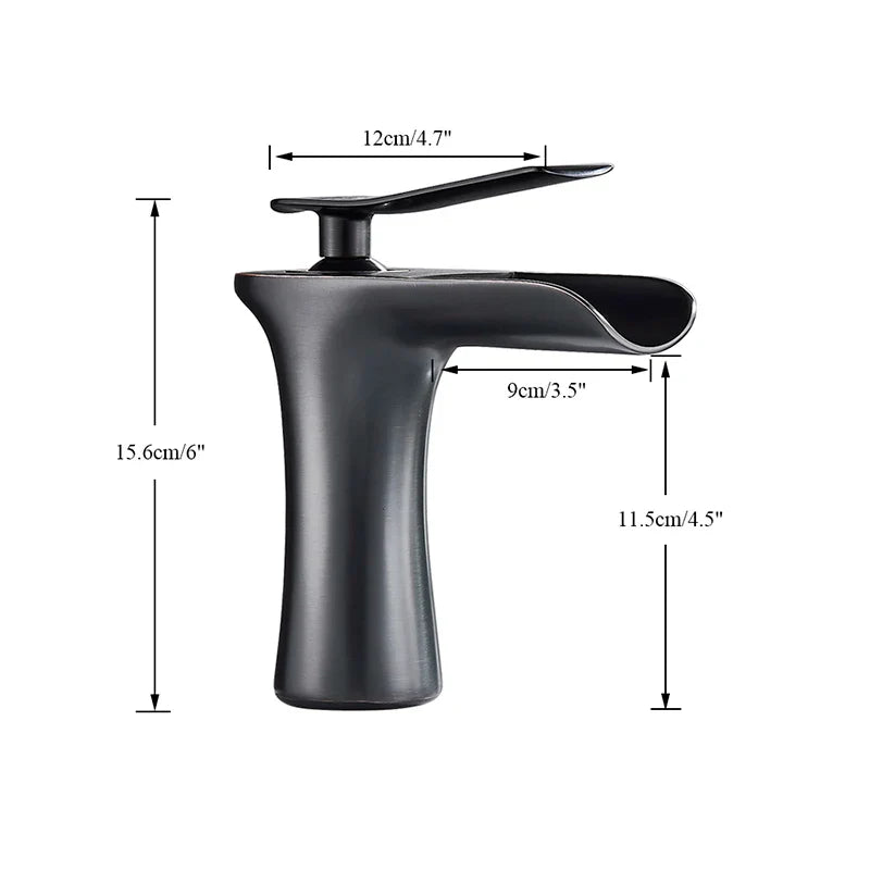 Afralia™ White Brass Basin Faucet with Single Handle, Hot Cold Water Mixer