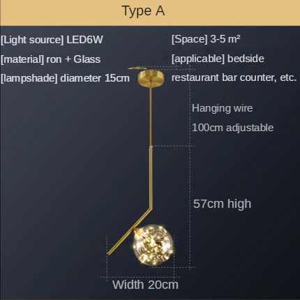 Luxury Glass Ball Pendant Light for Modern Decor by Afralia™