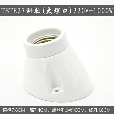 Afralia™ Ceramic E27 Lamp Bulb Holder Base, Table Ceiling Fitting Socket Lampholder