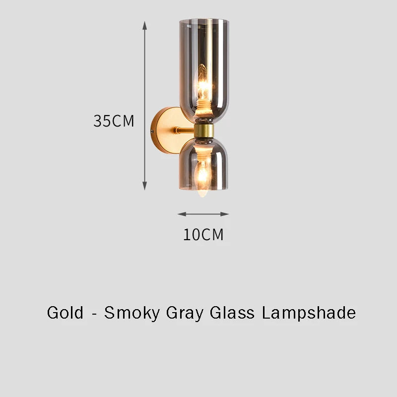 Afralia™ Nordic Glass Wall LED Sconce for Living Room Bedroom Bathroom Decor