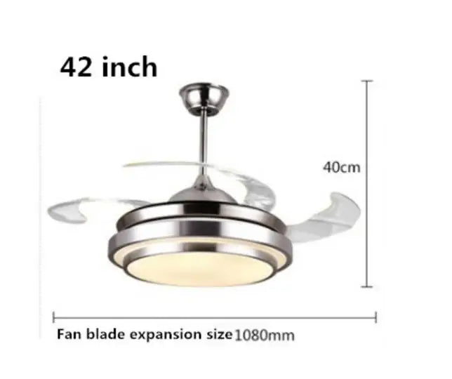 Afralia™ Modern Remote Ceiling Fan with LED Lights and Control - Gold/Silver Options