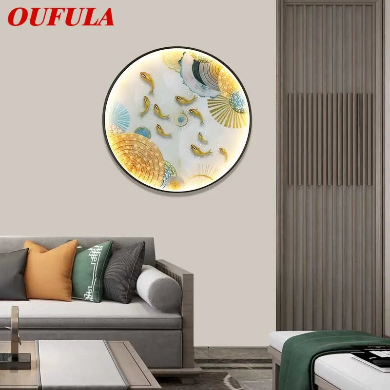 Afralia™ Fish LED Wall Sconce Round Light for Home Stairway