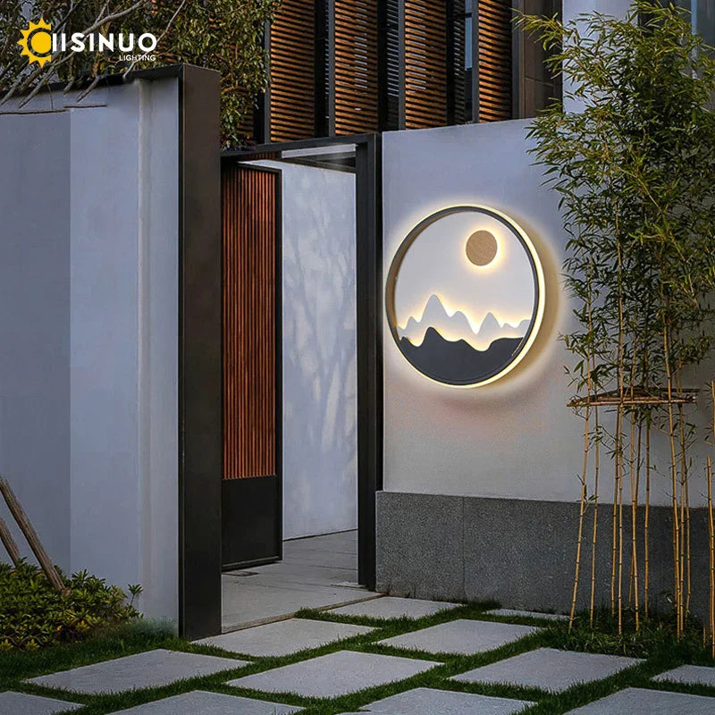 Afralia™ Outdoor Aluminum Wall Street Lamps - Dimmable Decorative Lighting Fixture for Garden Courtyard