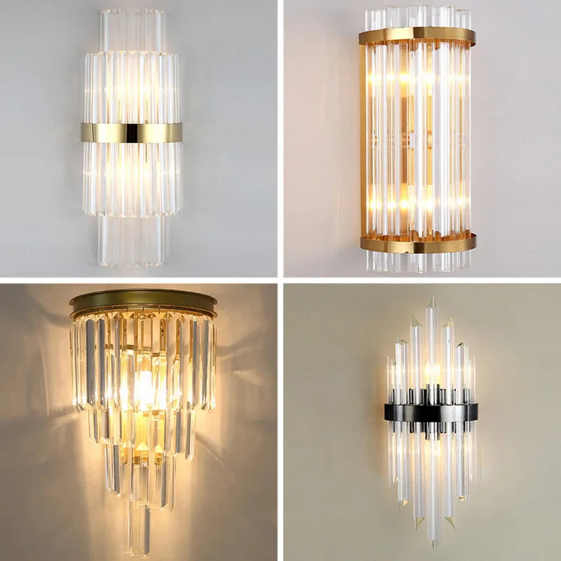 Afralia™ Crystal Wall Lamp: Elegant Lighting for Living Room, Bedroom, and Staircase