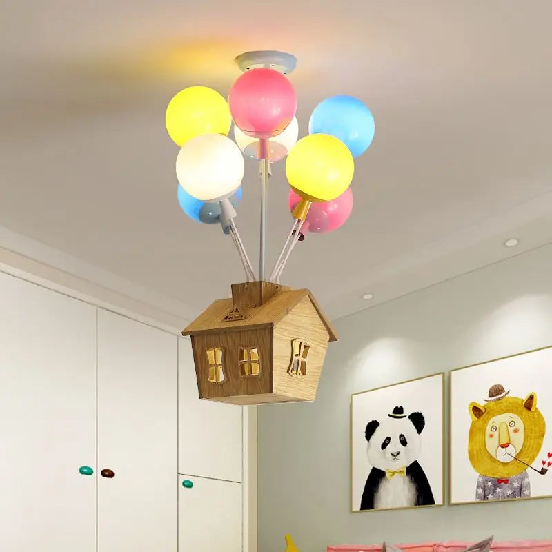 Afralia™ Balloon Ceiling Chandelier for Kids Room, Bedroom, Living Room, Nursery - Indoor Art Decor