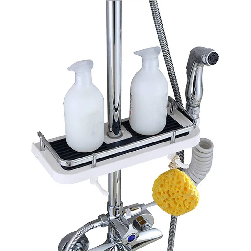 Afralia™ Shower Caddy Shelf | Bathroom Organizer Rack for Shampoo, Soap, and Shower Accessories