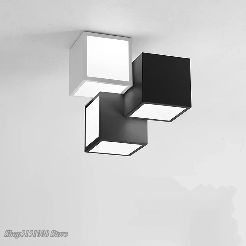 Afralia™ Acrylic LED Ceiling Light with Remote Control - Modern Square Design