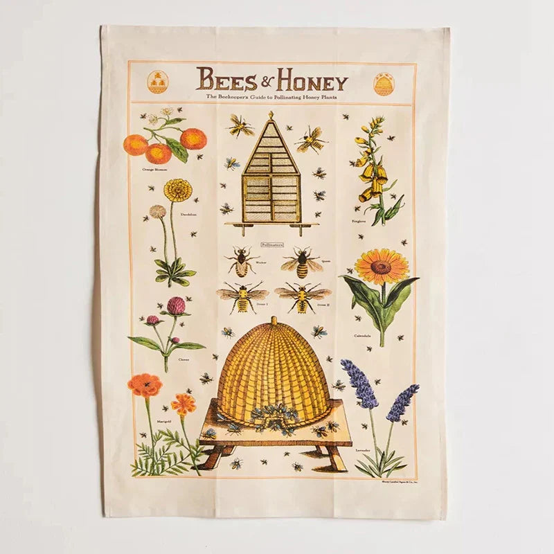 Afralia™ Vintage Bees Reference Chart Tapestry Wall Hanging for Colorful Psychedelic Home Decor