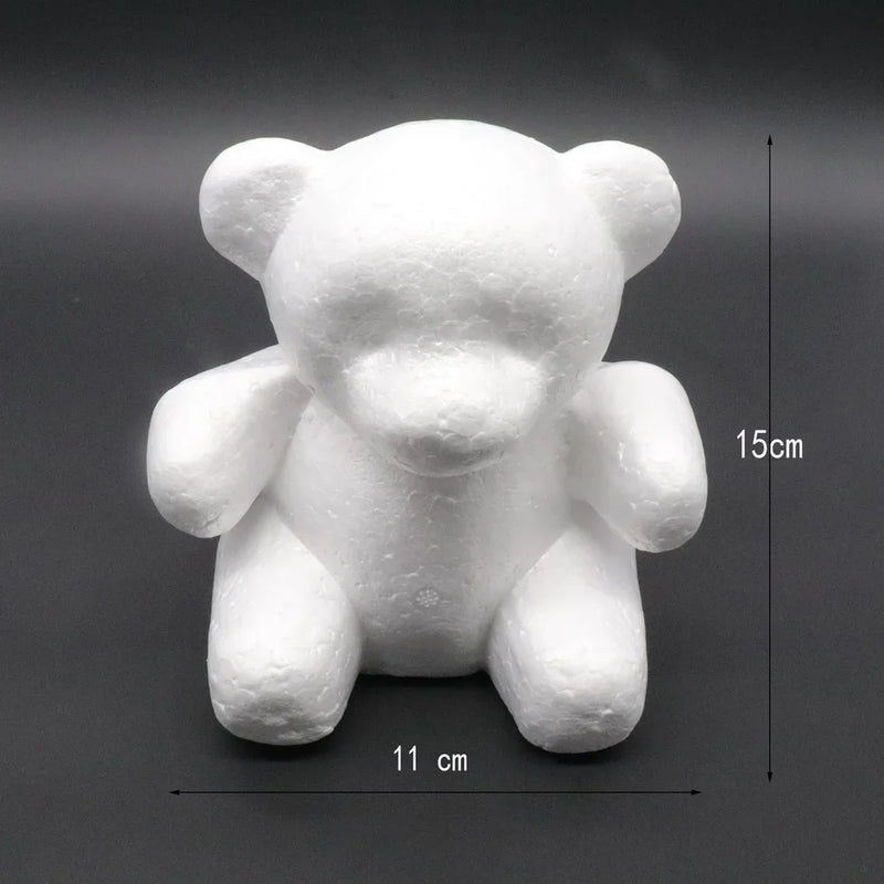 Afralia™ Polystyrene Styrofoam Foam Bear White Craft Balls - DIY Christmas Party Decor & Gifts